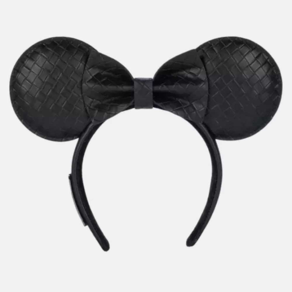 Black Loungefly Ear Headband With Removable Minnie Bow